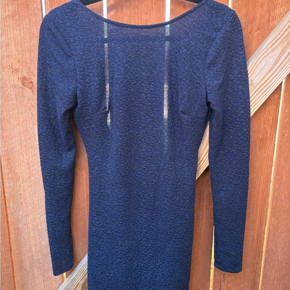 Lovely Day Midnight Blue Long Sleeve Dress